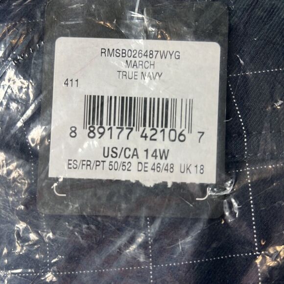 Rachel Roy Collection True Navy Checked Skirt Size 14W - Picture 4 of 6